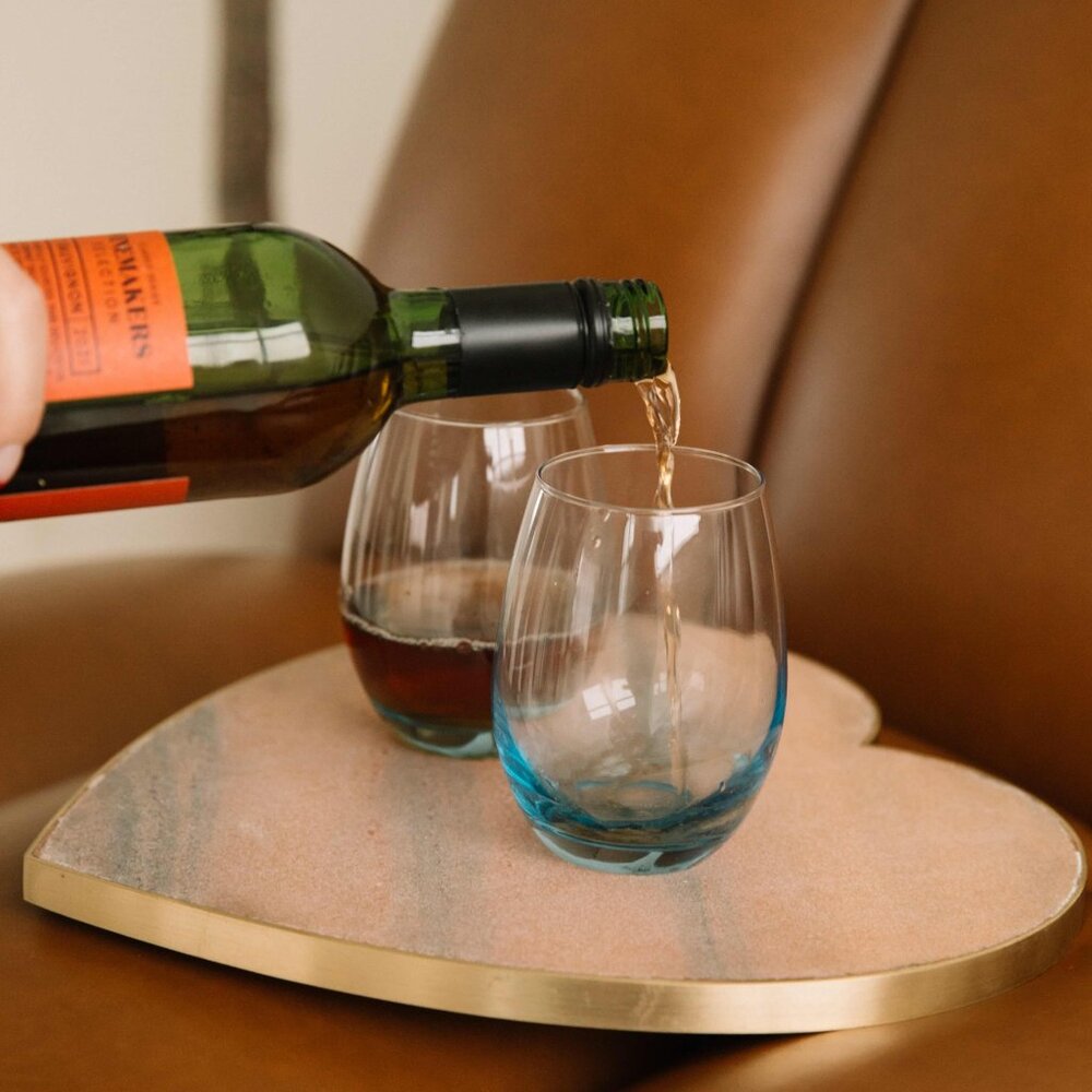 Ombre Stemless Glasses Sky Blue (Set of 2)